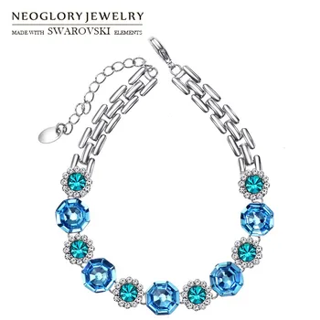 

Neoglory Crystal & Rhinestone Bracelet Flower With Geometric Design For Lady Elegant Embellished With Crystals From Swarovski