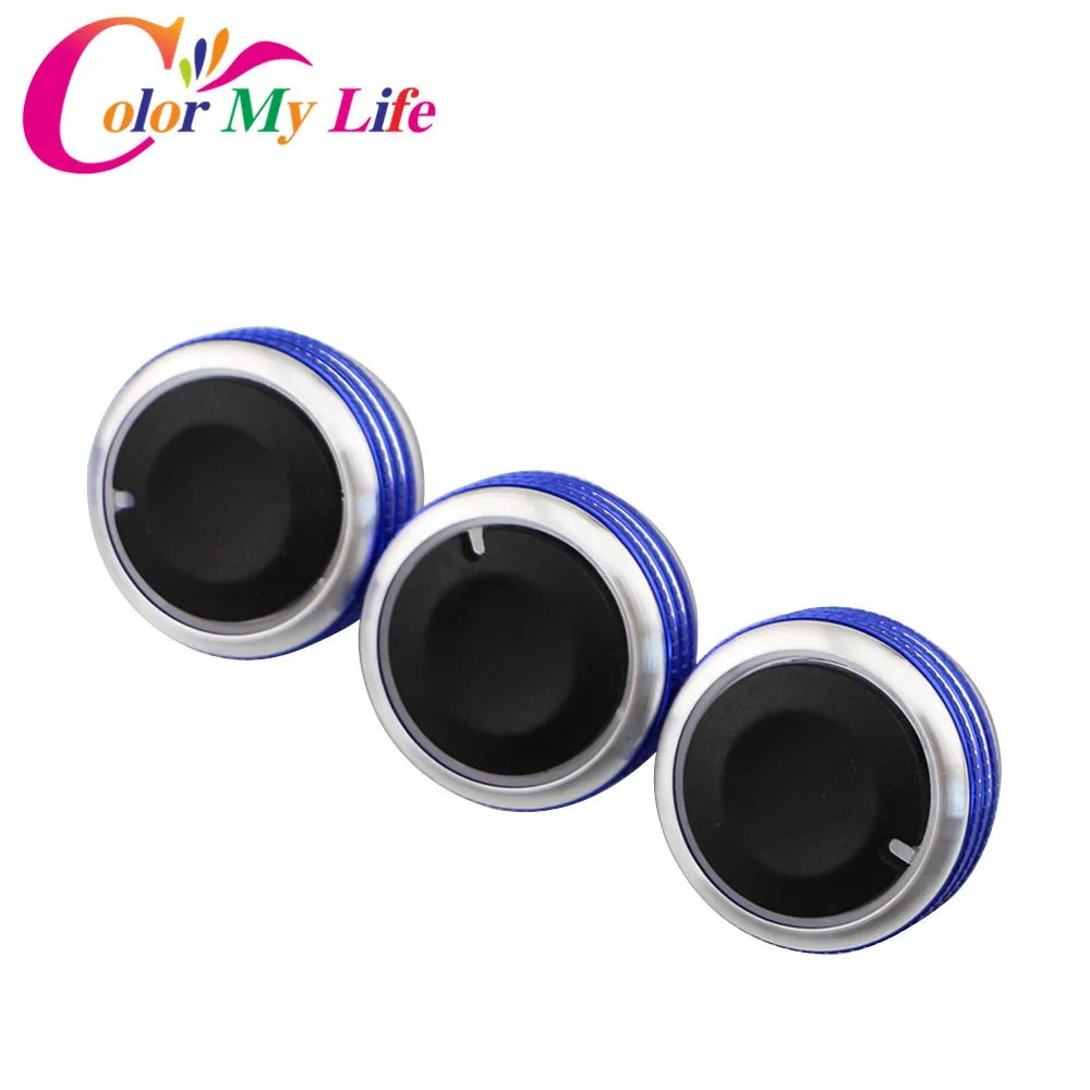 

Color My Life 3Pcs Car-styling Air Conditioning Heat Control Switch Knob AC Knob for Ford Focus 2 MK2 Focus 3 MK3 ST RS Mondeo