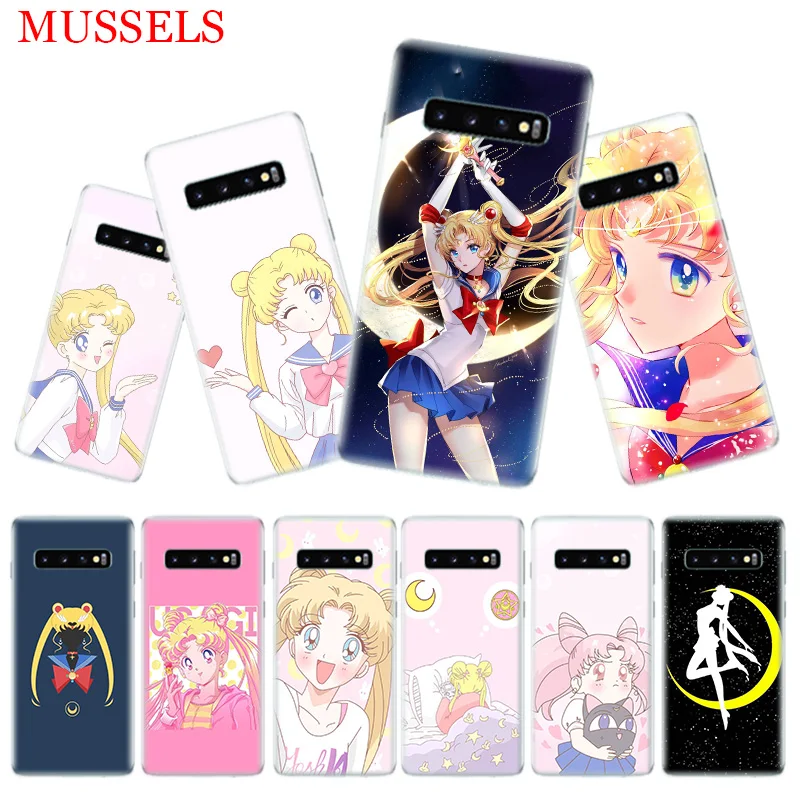 

Pretty Soldier Sailor Moon Phone Case For Samsung Galaxy S9 S8 A6 A8 J4 J6 + Plus A7 A9 J8 2018 Note 9 8 S7 S6 Edge Coque Cover