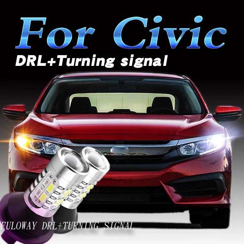 Car styling For Honda Civic 10th 2016 17 LED DRL Daytime Running Lights