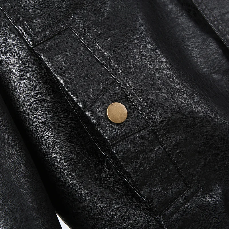 KENNTRICE Весенняя винтажная кожаная куртка для мужчин с вышивкой в стиле милитари, куртка-бомбер из искусственной кожи, пальто пилота, большой размер 5XL 6XL
