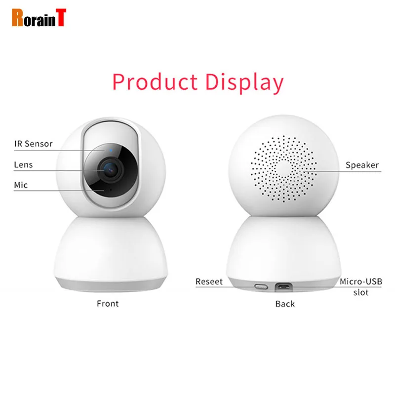 RorainT Wifi ip камера 360 ° двусторонний аудио монитор 720P/1080P HD Беспроводная Веб