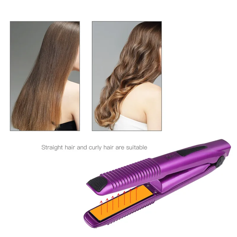 Cordless Flat Iron Hair Straightener Hair Curler Travel Home Use