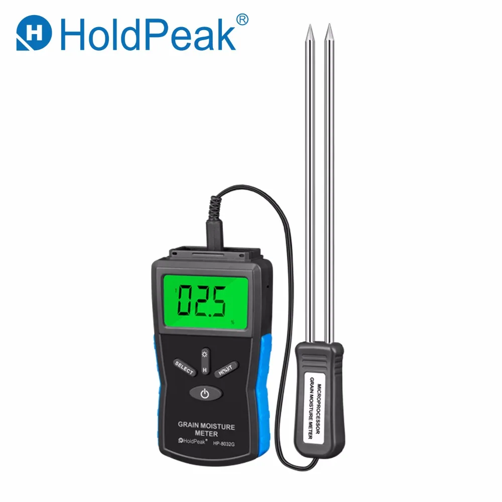Goedkoop HoldPeak HP 8032G Digitale Display Graan Vochtmeter 2 ~ 30% Luchtvochtigheid Tester Timber Vochtige Detector draagbare hout vochtmeter