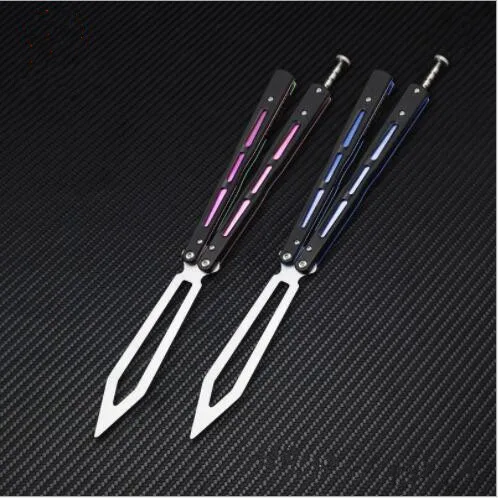 

C94 butterfly trainer not sharp 440C ball bearing system jilt knife Free-swinging folding knives