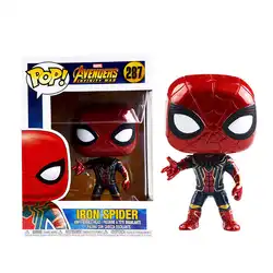 Funko pop Marvel Мстители Бесконечность войны человек паук #287 Виниловая фигурка Коллекция Модель игрушечные лошадки для детей подарок на день