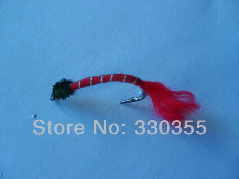 100 Pcs WD40 Flies Red Nymphs Fly Fishing Luresin Fishing