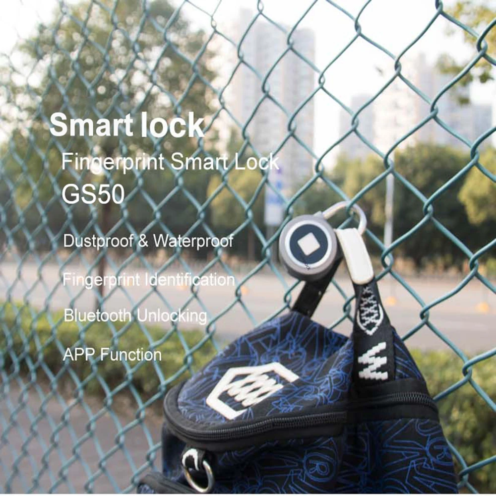 Mini Fingerprint Lock Bluetooth Waterproof Keyless Digital Lock Unlock Anti Theft Smart Padlock Door Lock for IOS Android