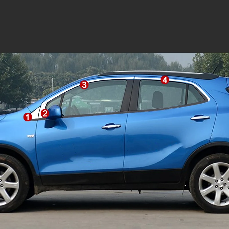 Lsrtw2017 304 из нержавеющей стали оконные накладки автомобиля для Opel Mokka Buick Encore горький Mokka 2013 Vauxhall