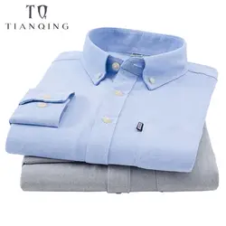 Тянь QIONG 2019 Повседневная рубашка зима теплая рубашка с длинными рукавами с толстый бархат мужской бренд качество рубашки мужской Полосатые