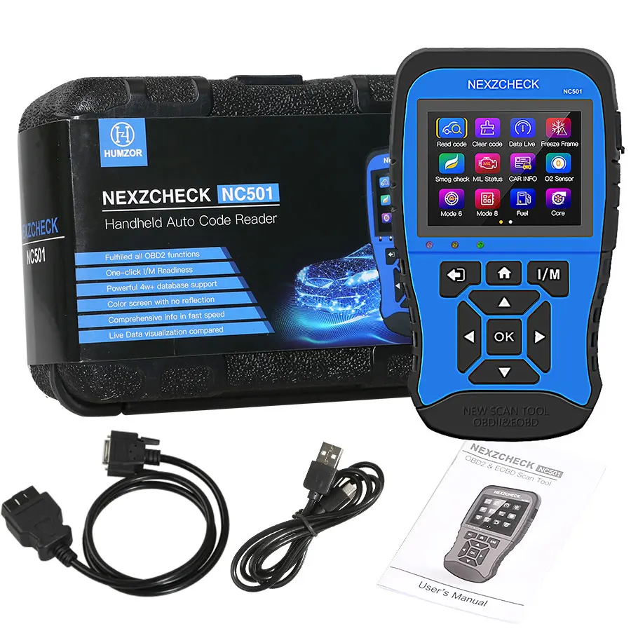 HUMZOR NexzCheck NC501 OBD2 EOBD сканер для универсальных транспортных средств считыватель кодов диагностический инструмент Улучшенный OBD 2 автоматический диагностический инструмент