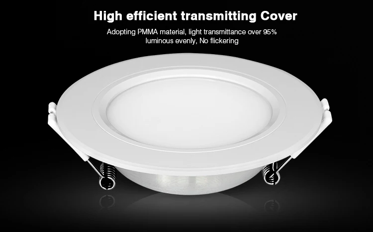 Mi Light 6W/12W RGBCCT (RGB+Warm White/White) led downlight by wifi led controller 2.4G Remote Control Brightness Dimmer angled downlights
