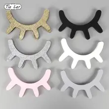 1 Pair Nordic Style Cute Wooden 3D Eyelash Wall Sticker Decor Children Kids Baby Room Background Wall Sticker Home Decoration