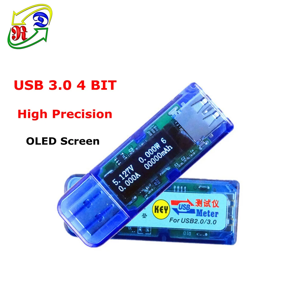 RD USB 3 0 quick charge белый 4 бит OLED детектор Вольтметр Амперметр мощность ёмкость метр