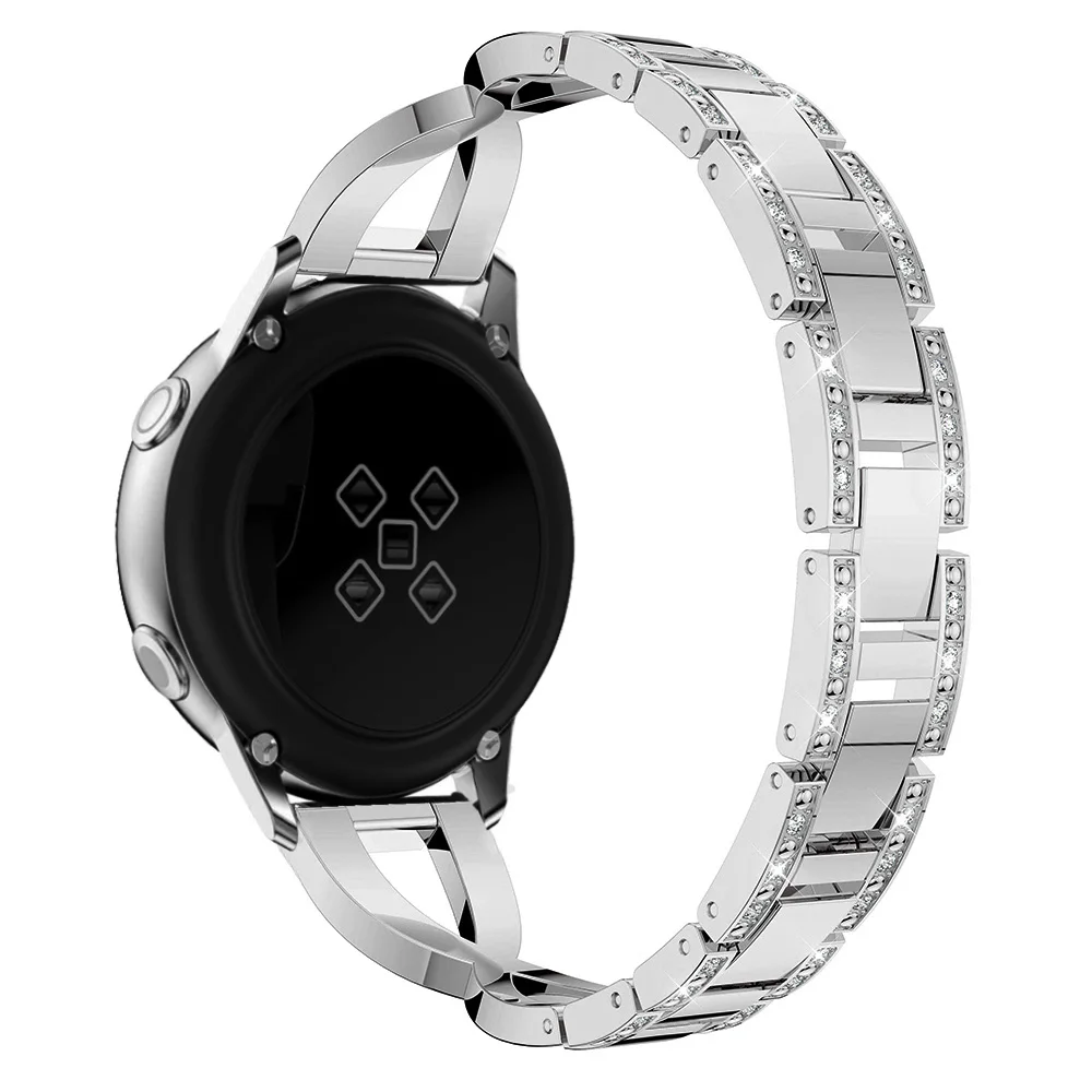 Для Galaxy Watch Active 2, смарт-ремешок для часов, металлический Кристальный ремешок для часов, ремешок на запястье для samsung Galaxy Watch, 42 мм, Шестерня S2, спортивный ремень