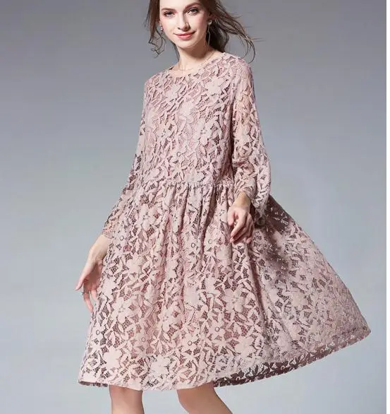 

2018 New Summer Lace Long Dress Women' dress 18030118