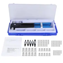 86pcs/set M3-M8 Blind Rivet Nuts Threaded Insert and Rivet GunTool Rivnut Nutsert Riveting Kit