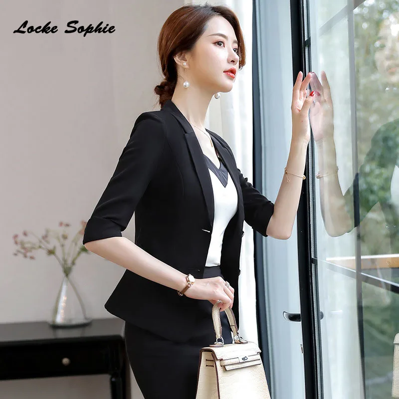 1pcs Women Plus size Slim fit Blazers coats 2019 Summer cotton Short sleeve Small Suits jackets ladies Skinny Blazers Suits coat