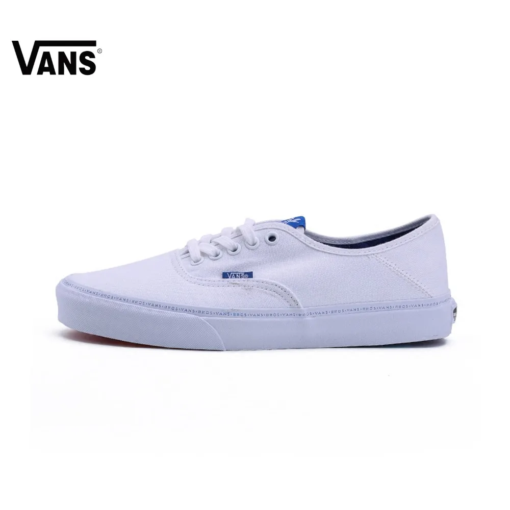 

Original Vans X BROTHERS Men's Rainbow Bottom White and Blue Skateboarding Shoes Sports Shoes Sneakers