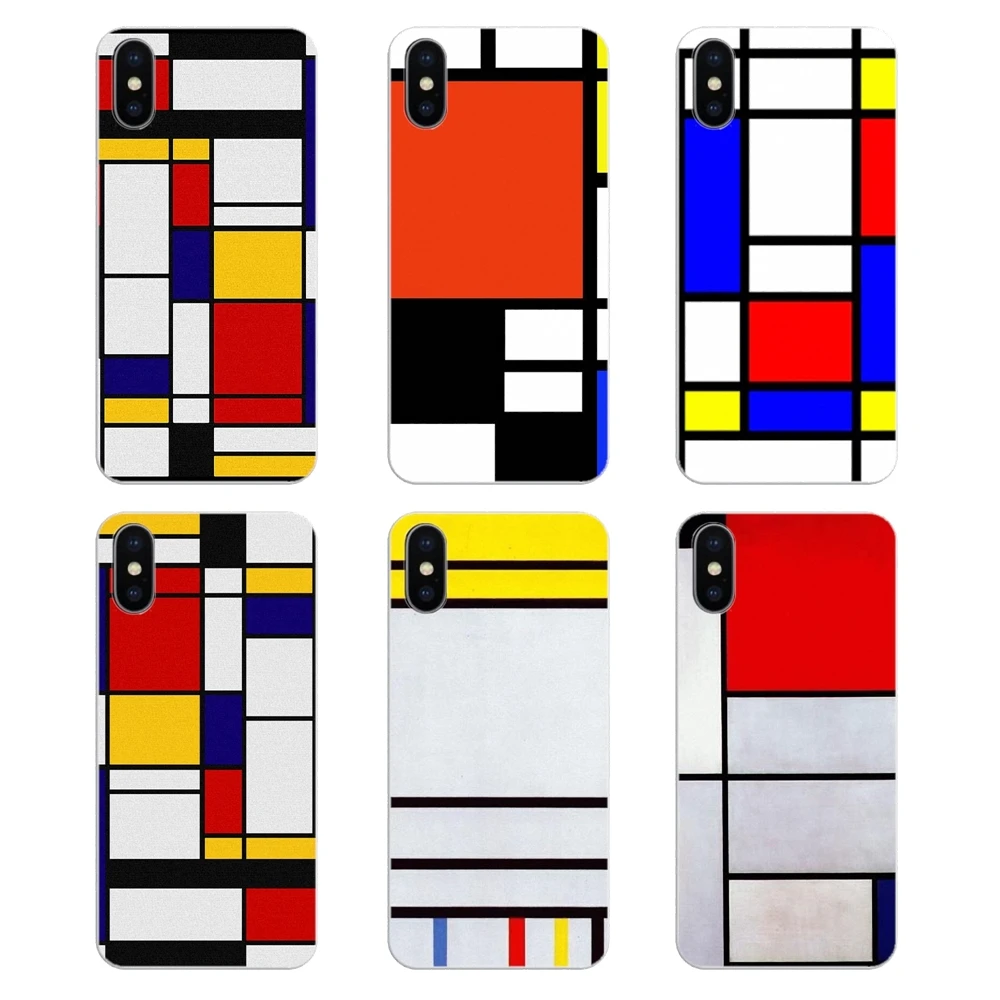 Чехол для мобильного телефона Xiaomi Redmi 4X S2 3S Note 3 4 5 6 6A Por Pocophone F1 Mi bauhaus style abstract art piet