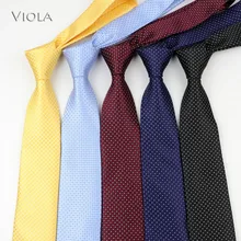 Классический Полосатый плед жаккардовый галстук 7 см полиэстер мужской галстук деловой смокинг банкетный ужин галстук подарок-аксессуар