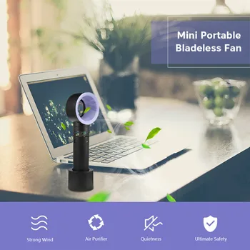 

get $2 coupon chcyus electric portable handheld mini cooler USB fan ventilator bladeless air cooler recheargeable 3 fan level