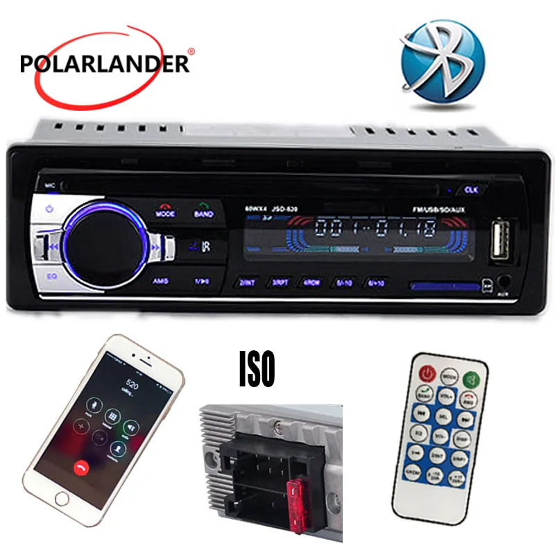 

12V Car Stereo FM Radio MP3 Audio Player Built In Bluetooth With USB/SD Port Audio In-Dash 1 DIN Auto Electronics Subwoofer
