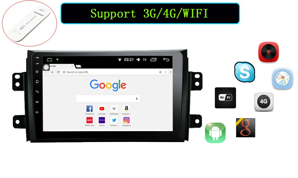 9 Android 7.1 Octa Core Fit SUZUKI SX4 2006 2007 2008 2009 2010 2011 2012 2013 2014 2015 Car DVD Player Navigation GPS Radio