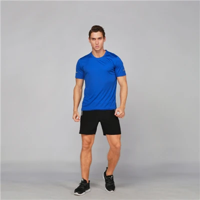Новинка года быстросохнущие мужские тренировочные комплекты для бега дышащий спортивный костюм для бега короткий спортивный комплект для йоги одежда для фитнеса для мужчин - Цвет: 1620642 color blue