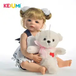 Новый дизайн полный Силиконовый реборн Детские куклы 22-дюйма 55 см ребенок реборн девочка игрушки для малыша Playmate дети подарок на день