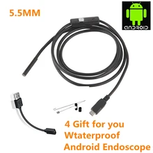 USB камера 5 мм наблюдательная трубка 1 м 2 м эндоскоп водонепроницаемый змеиная трубка с 6 светодиодный бороскоп для андроида телефон ПК дропшиппинг