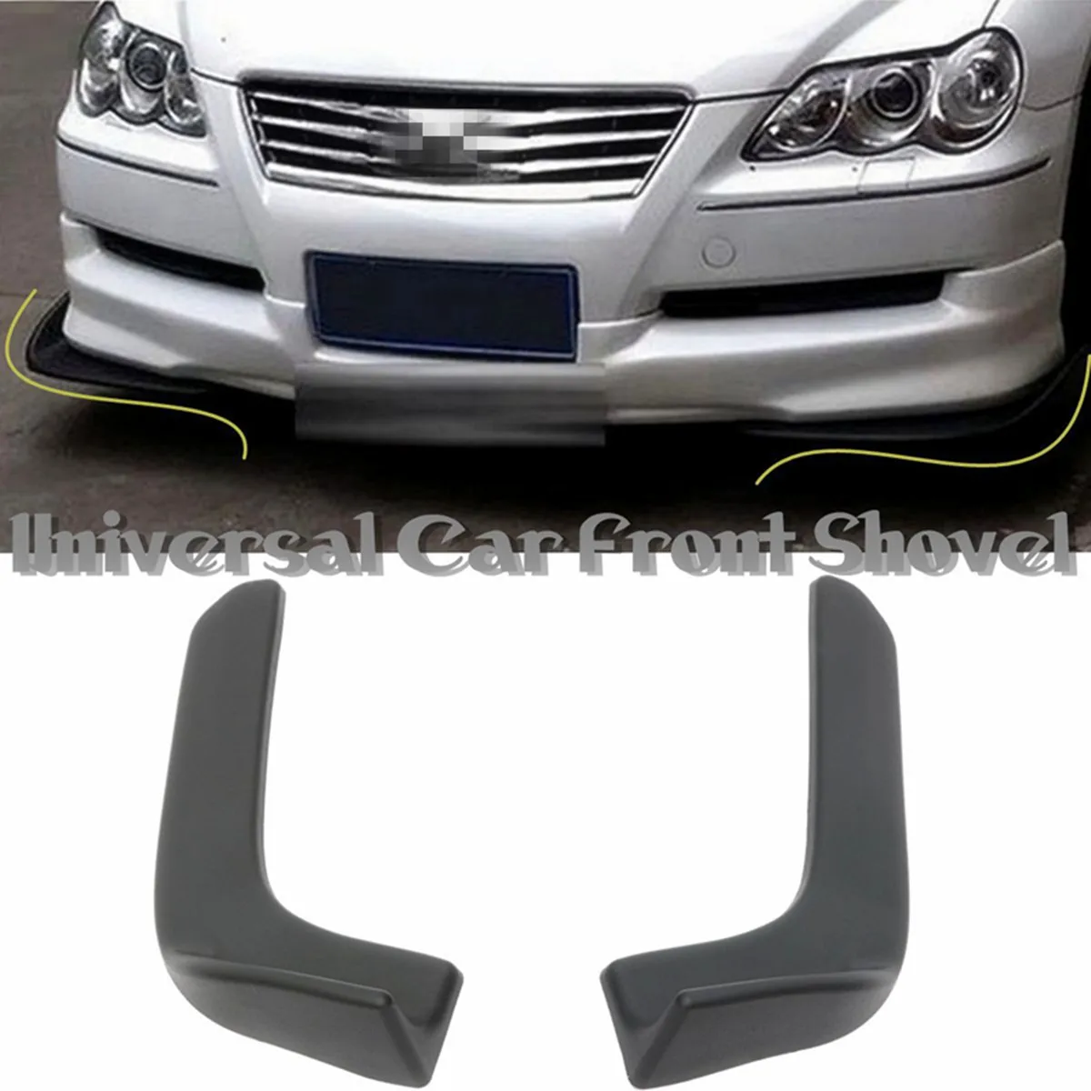 

2Pcs Universal Car Bumper Spoiler Front Shovel Decorative Scratch Resistant Wing