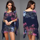 Save 0.47 on Brand Fashion Casual Femininas Women Dress Ladies Chiffon Quality Summer Style Print Tropical Summer Dress Vestidos De Festa