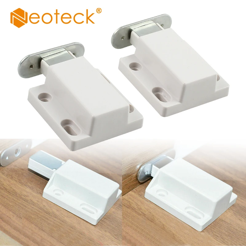 Neoteck 10 шт. защелки для кухонных шкафов с магнитным давлением, открывающиеся защелки, защелки для кухонных шкафов