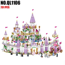 NEW 731pcs Dream Shadow City Of Windsor Castle Princess Compatible LELE Building Blocks girls diy assembly