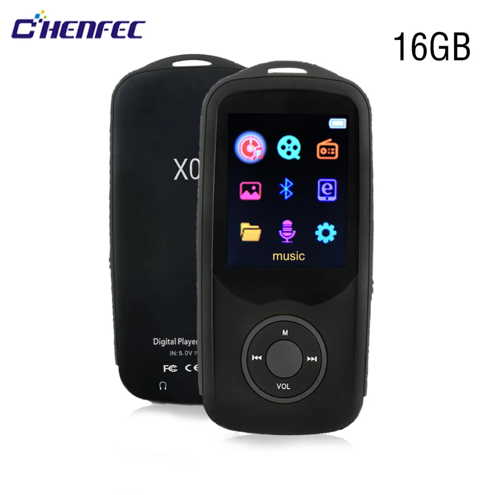 

MP3 Player Bluetooth 4.0 16G Portable Audio Lossless Music Player Support FM,SD Card ,Recorder 1.8 inch Screen X06