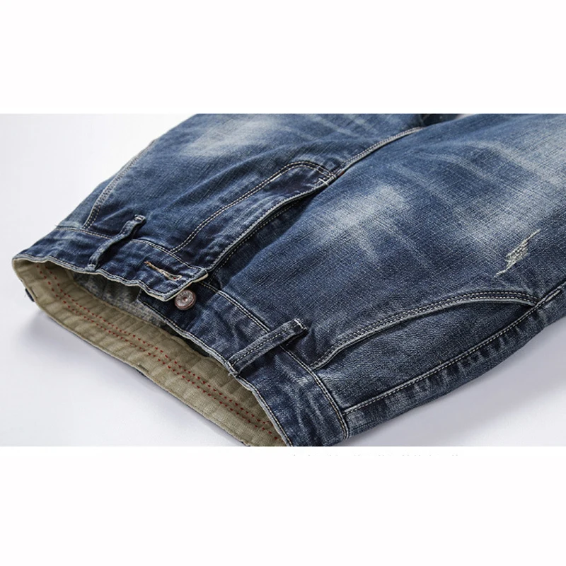 LEOCLOTHO Korea Style Elasticity Jeans Men Slim Fit Pencil Pants Fashion Casual Harem Pants Men Trousers