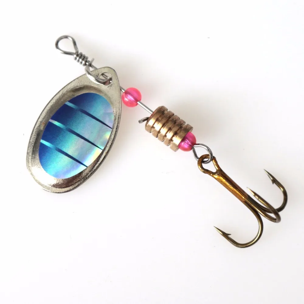 Lot 10pcs Angeln Löffel Köder Pailletten Metall Lure Kit mit Box rot //