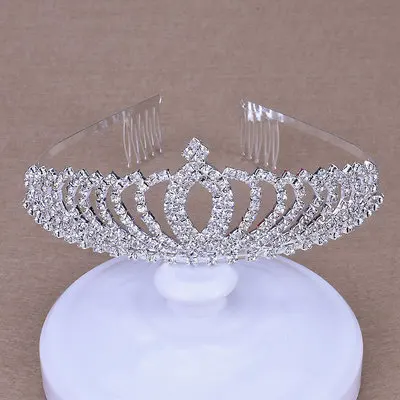 Dia dos namorados de Cristal Tiara Hairband Menina Miúdo Princesa do baile de Finalistas do Partido Coroa de Noiva Accessiories Princesa Prom Crown Headband (7)