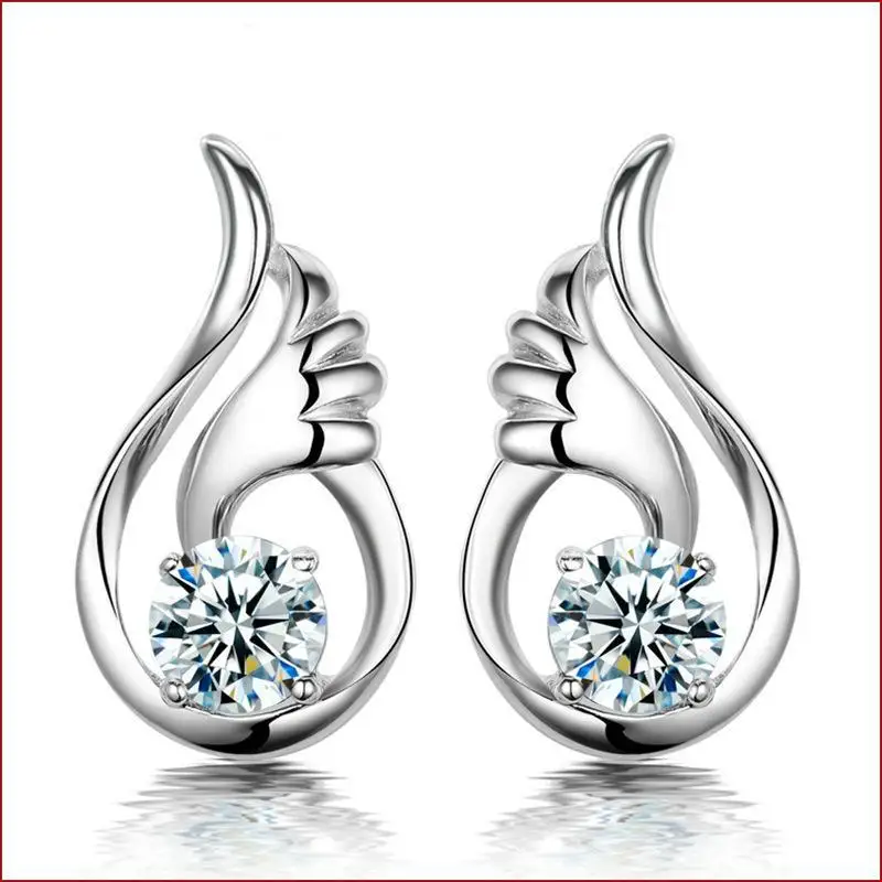 Серьги пусеты с крыльями ангела для девушек и женщин 413|angel wing stud earrings|brand earringsfashion