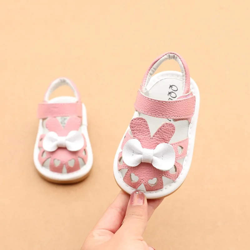 

2019 Summer Genuine Leather Baby Girls Sandals 1-2Y Bebe Toddler Girls Shoes Lovely Noise First Step Shoe Dropshipping