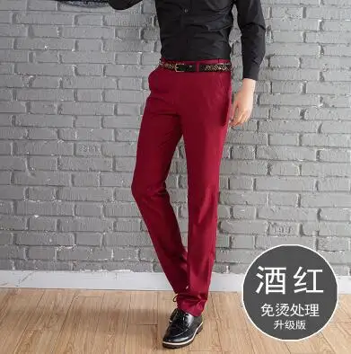 Weoneit костюм новой модели брюки мужские платья обтягивающие мужские брюки подходят под платье брюки мужские модные брендовые черные пиджак в деловом стиле брюки - Цвет: wine red