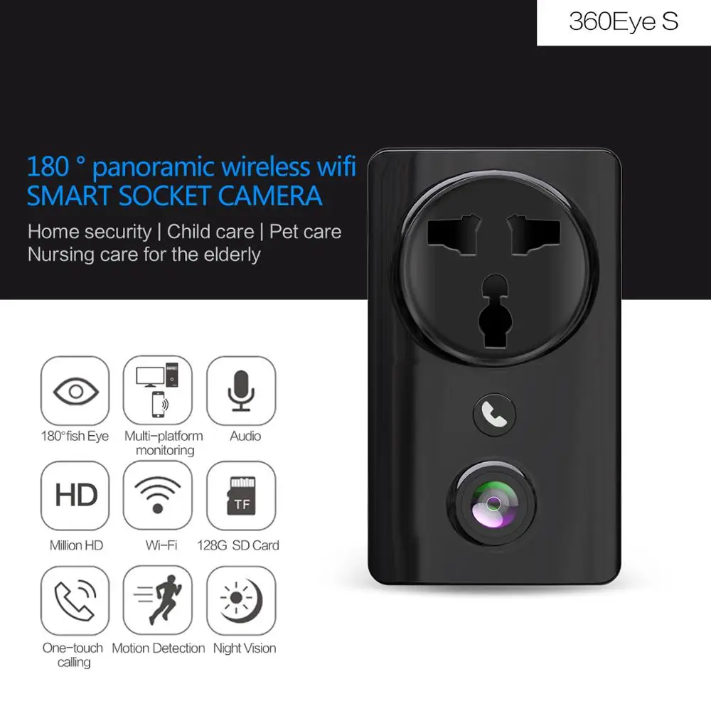 

2MP Home security WiFi wireless smart socket IP cameras P2P HD IR vision wireless IP CCTV cameras 2MP wide angle view camera