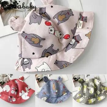 

Toddler Cute Baby Sun Hat Newborn Boy Girl Summer Bucket Hat Outdoor Sun Beach Cotton Cap 6-24M