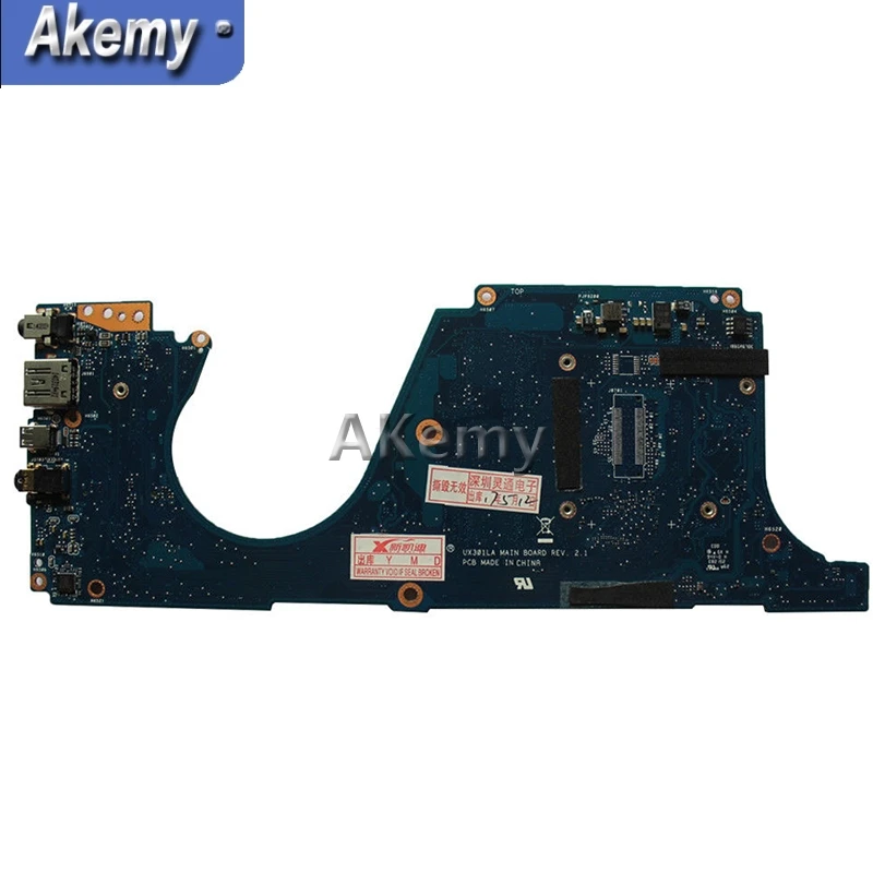Akemy UX301LA محمول اللوحة الأم ل ASUS UX301LA UX301LAA UX301L UX301 اختبار اللوحة الأصلية I5-5200 8 GB RAM