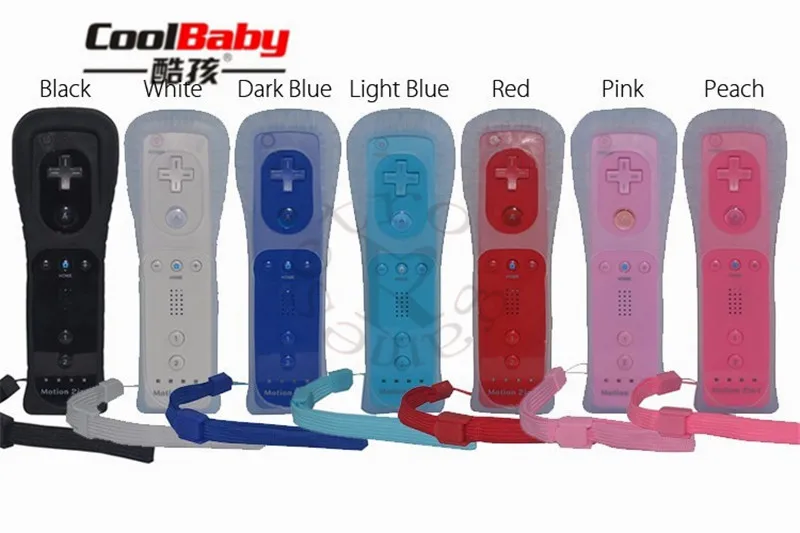 10 Pz/Lotto 2 In 1 Integrato Motion Plus Remote Controller Gamepad Per Wii Console Game