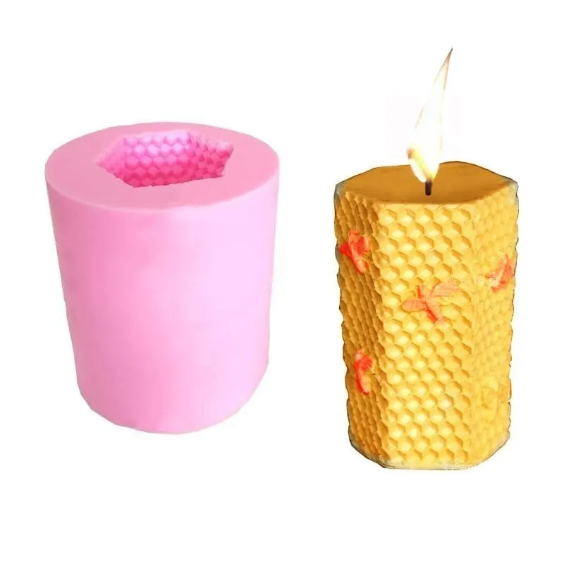 

New DIY 3D Bee Nest Silicone Candle Molds For Candle Making Candle Form Fondant Cake Mould Pudding Mold Baking Decoration Tool