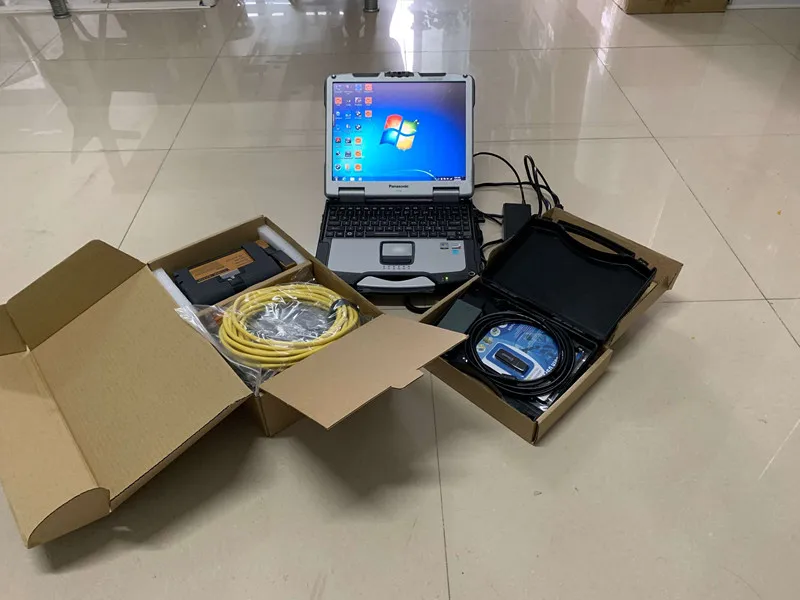 Escáner de disco duro 2in1 para bmw icom a2 b c con software icom de 201905 v y vas5054a vas 5054a