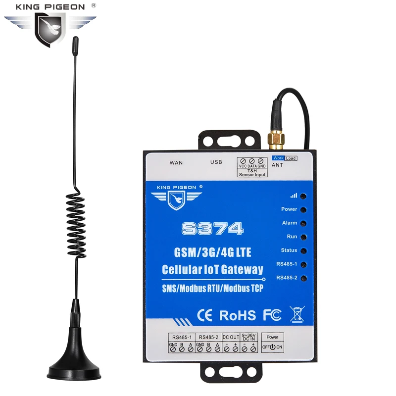 Smart IOT M2M RTU промышленных Шлюз Modbus для UPS и аккумулятор удаленного мониторинга через gsm netwrok Поддержка Dual sim карты S374