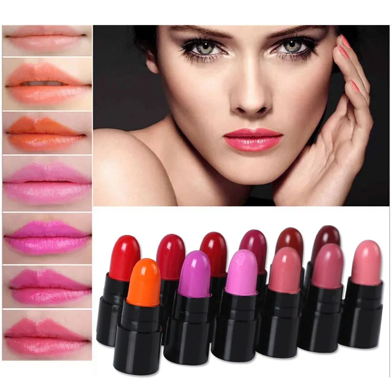 

12 Colors / Set Beauty Mini Lipstick Travel Set Women Makeup Moisturizer Waterproof Lip Balm Cosmetics